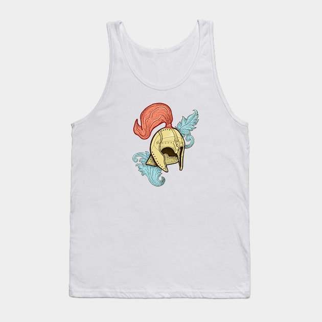 Medieval knight helmet Tank Top by romulofq